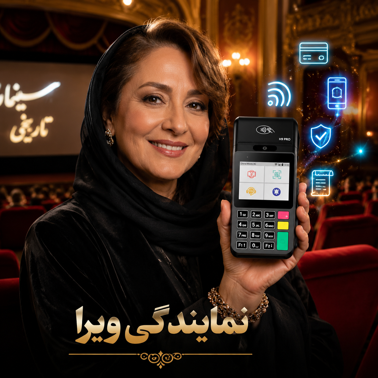 کارتخوان ارزان سیار فورجی4G مدل اچ ۹پرو/pro H9 /آکبند همراه با گارانتی / وای فای دار تاچ / با گارانتی معتبر